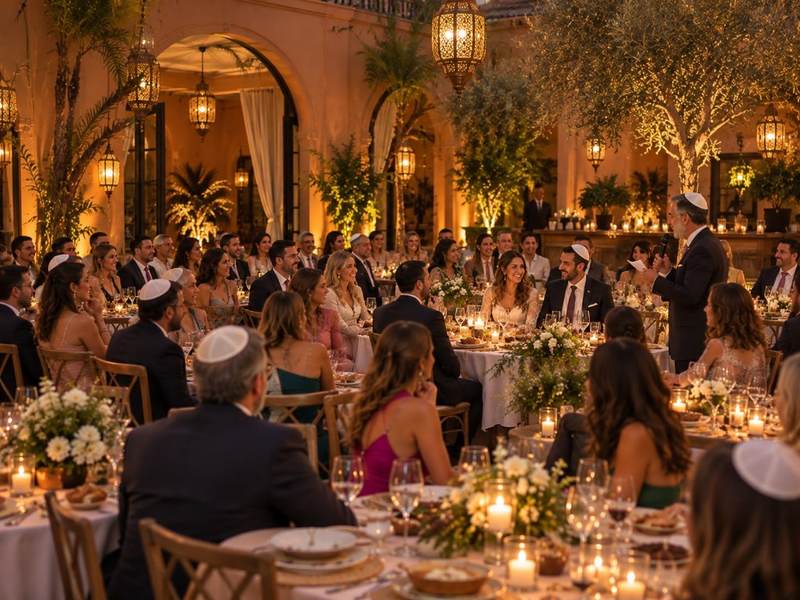 Chabbat hatan en famille dans une villa à Marrakech